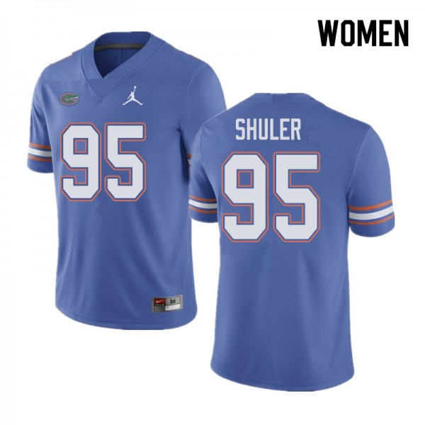 Jordan Brand Women #95 Adam Shuler Florida Gators College Football Jerseys Blue